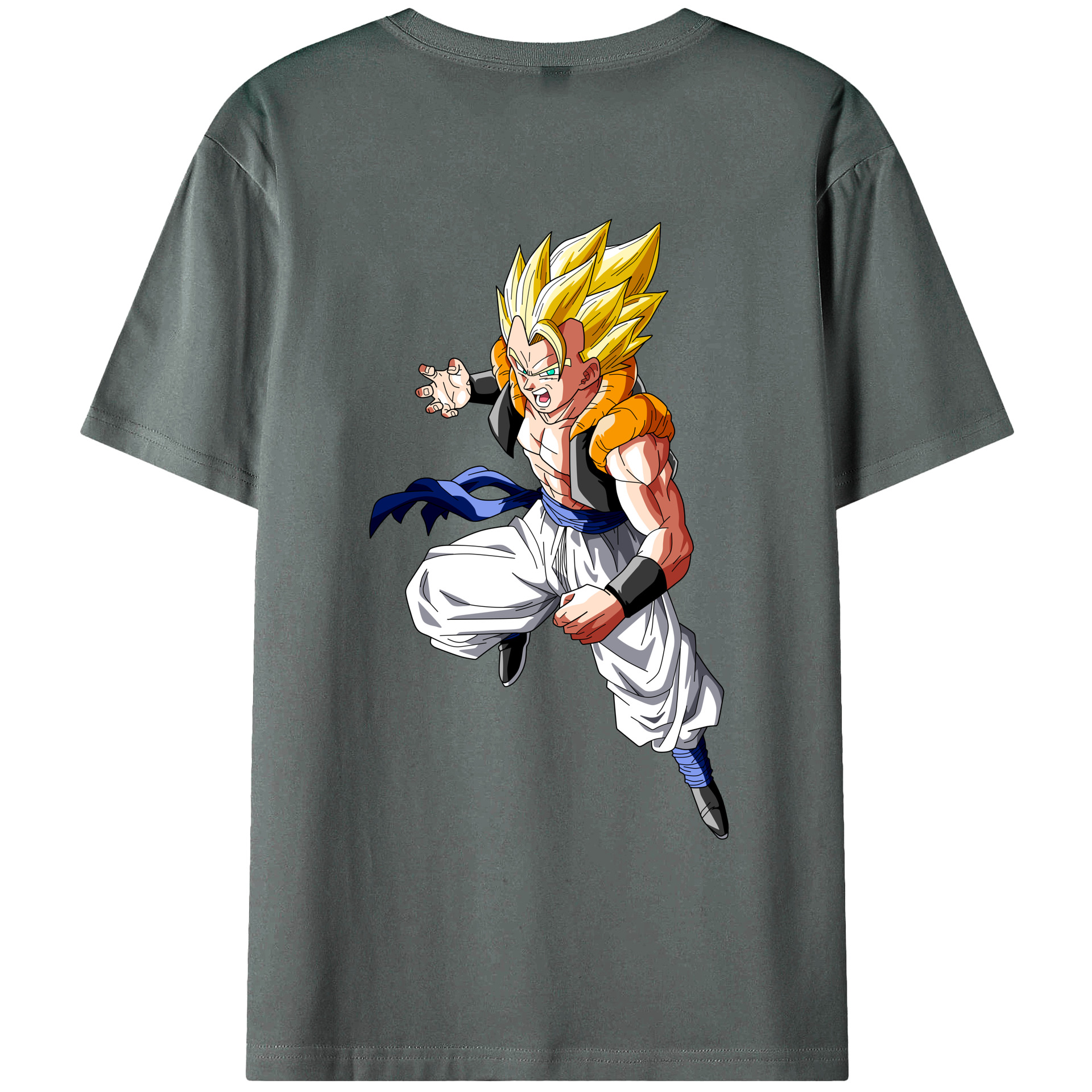 （画像用） ドラゴンボール ベジータ四世（Bejīta Yonsei）DRAGON BALL Vegeta IV 綿100％ メンズ半袖Tシャツ（バックプリント） 通気性